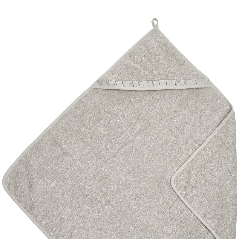 Badcape Badstof Ruffle 80x80cm Greige
