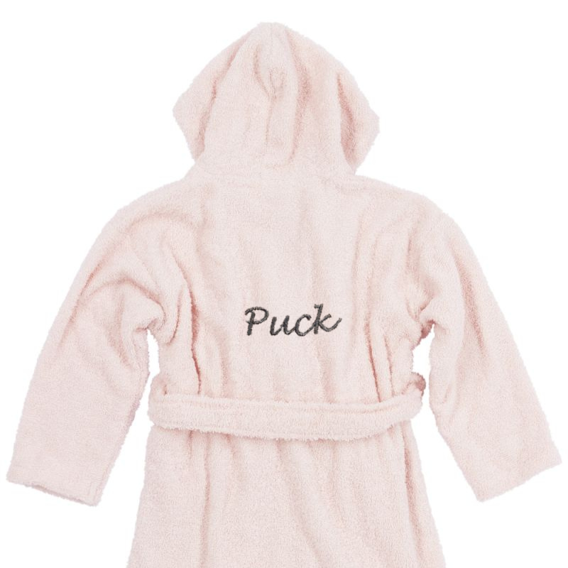 Kinderbadjas van badstof met capuchon in sand kleur, maat 86/92 – comfortabele en zachte ochtendjas voor peuters