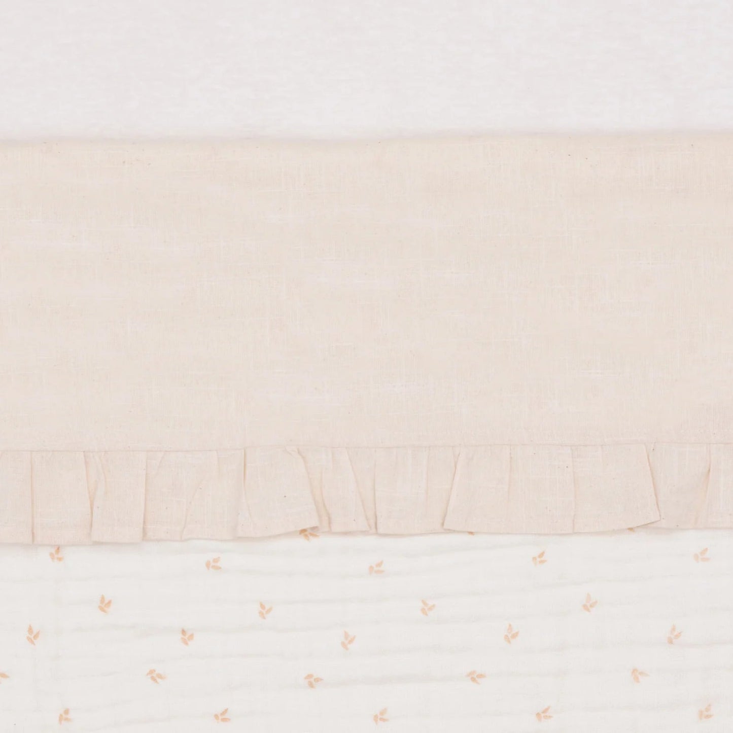 Laken Ledikant 120x150cm Ruffle in kleur Natural