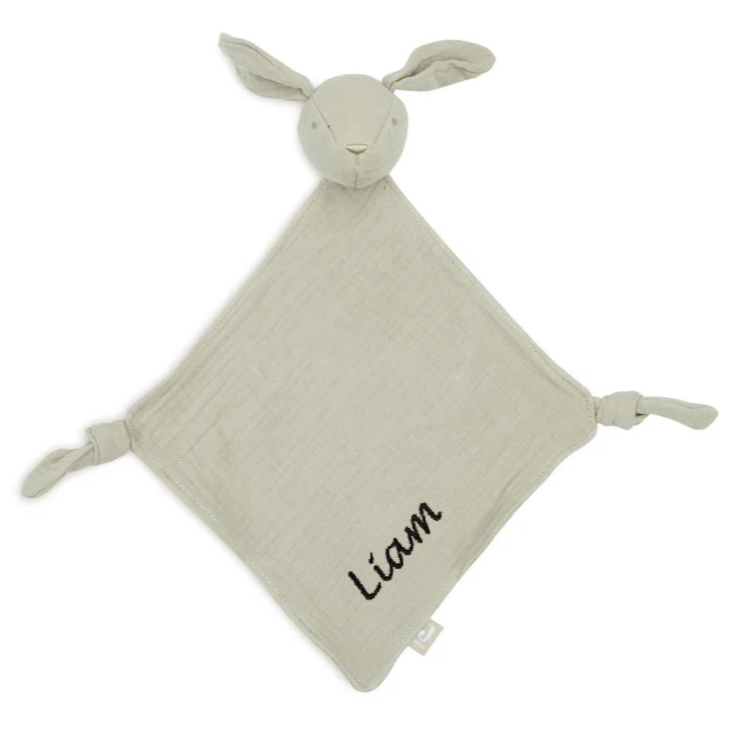 Speendoekje bunny ears in de kleur Olive Green - zacht en knuffelbaar voor baby's