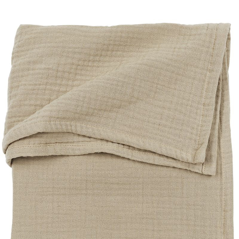 Wieglaken pre-washed hydrofiel Uni 75x100cm Sand
