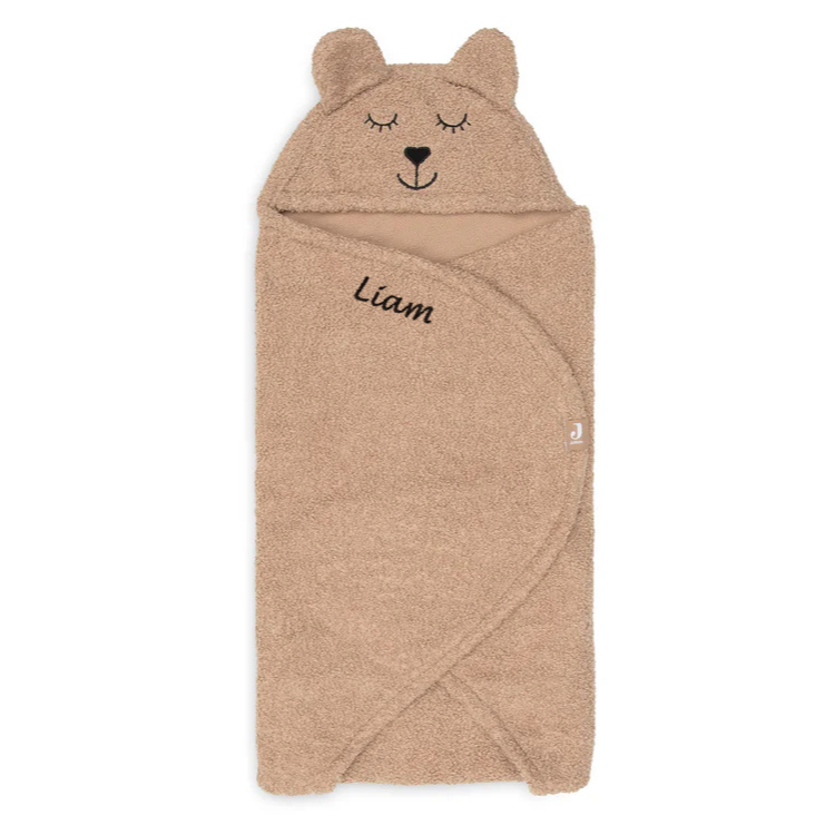 Wikkeldeken Bear Boucle in de kleur Biscuit - handig voor thuis en onderweg