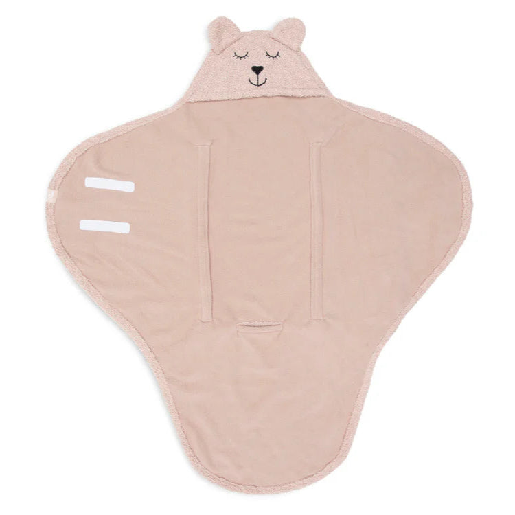 Wikkeldeken Bear Boucle in de kleur Wild Rose - handig voor thuis en onderweg
