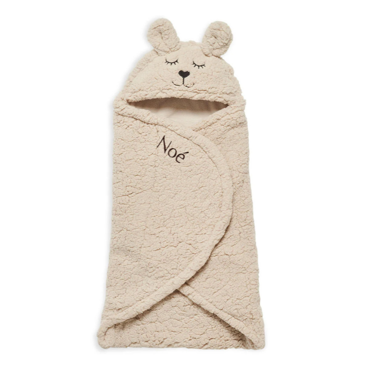 Wikkeldeken Bunny in de kleur Nougat - handig voor thuis en onderweg