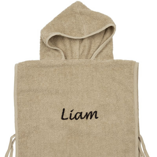 Badponcho badstof Uni 1-3 jaar | Sand