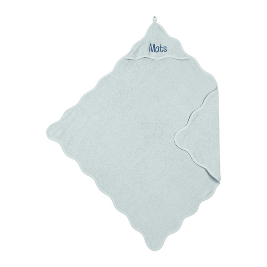 Badcape Badstof Wavy 80x80cm | Grey Blue