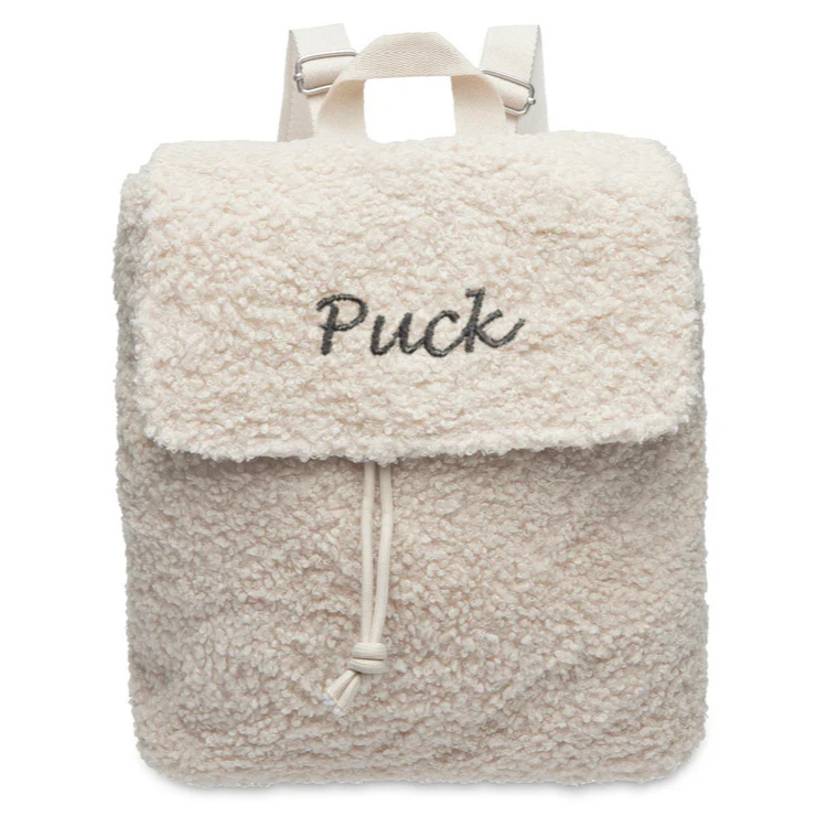 Rugtasje Boucle naturel - handig voor thuis en onderweg