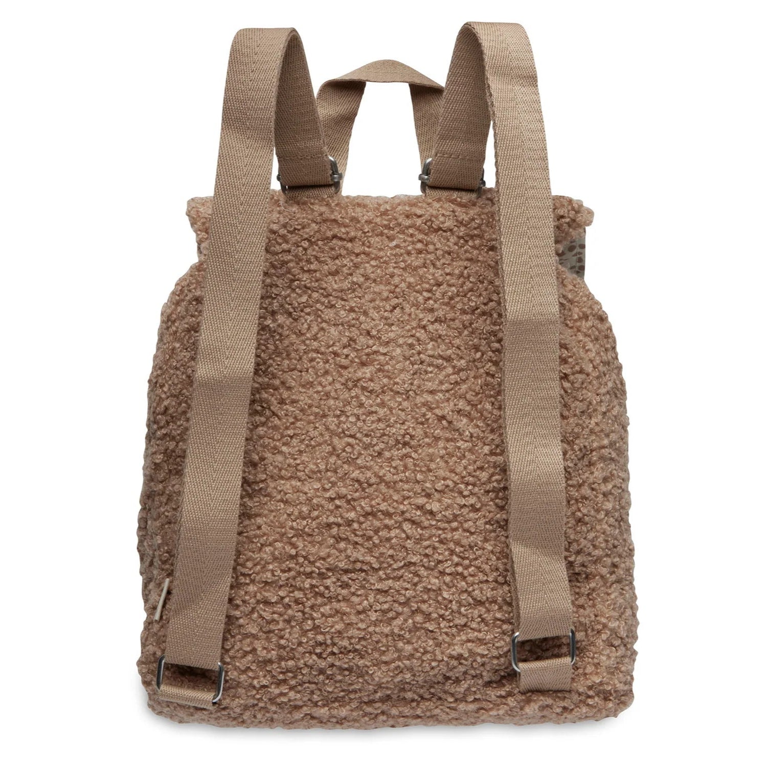 Rugtasje Boucle Biscuit - handig voor thuis en onderweg