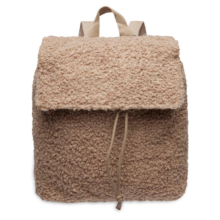 Rugtasje Boucle Biscuit - handig voor thuis en onderweg