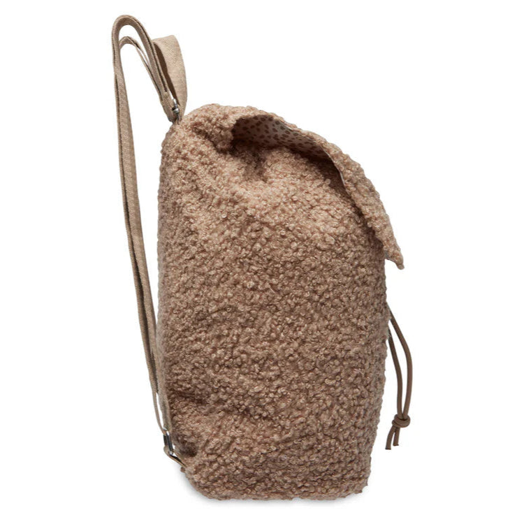 Rugtasje Boucle Biscuit - handig voor thuis en onderweg