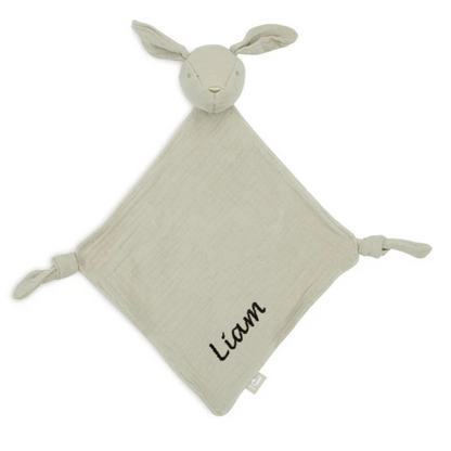 Speendoekje bunny ears in de kleur Olive Green - zacht en knuffelbaar voor baby's