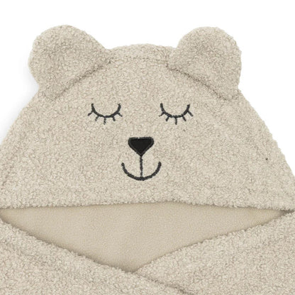 Wikkeldeken Bear Boucle in de kleur Olive Green - handig voor thuis en onderweg