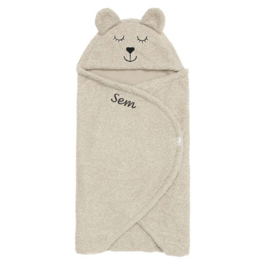 Wikkeldeken Bear Boucle in de kleur Olive Green - handig voor thuis en onderweg