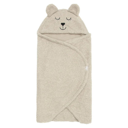 Wikkeldeken Bear Boucle in de kleur Olive Green - handig voor thuis en onderweg